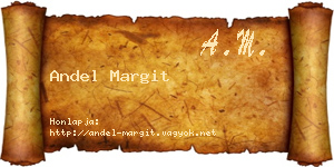 Andel Margit névjegykártya